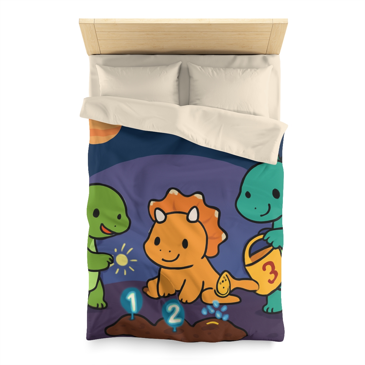 Galaxy Garden Dinosaurs personalized bedding duvets
