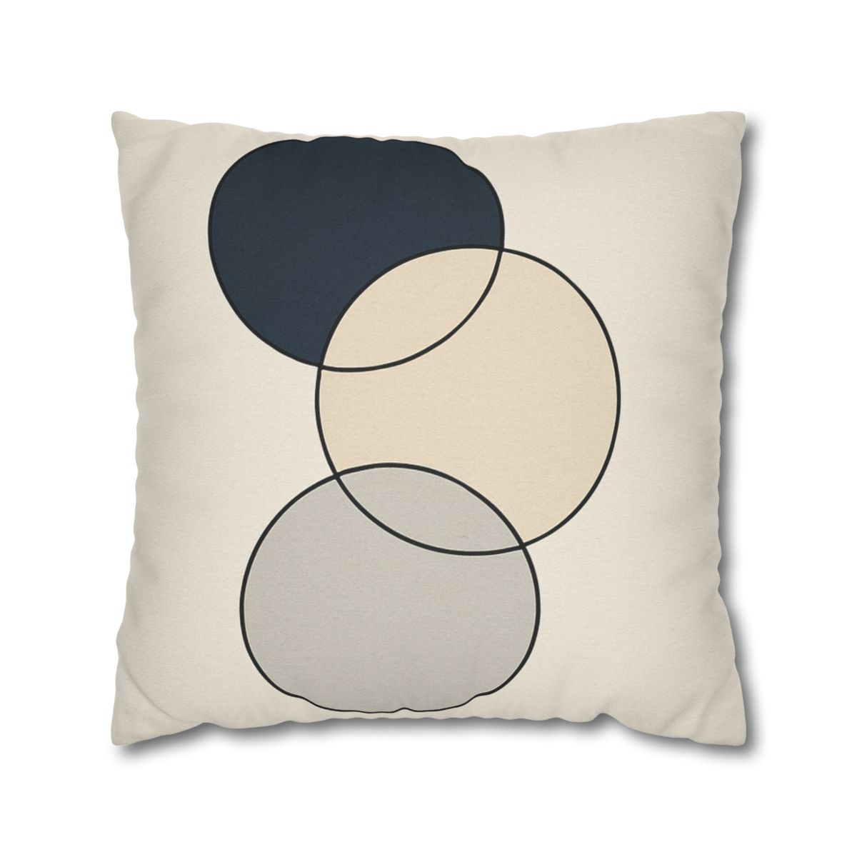 Staggered Trio Of Circles trendy patterned pillow cases