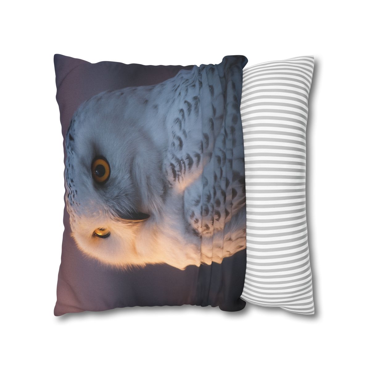 Twilight Watcher Snowy Owl trendy patterned pillow cases