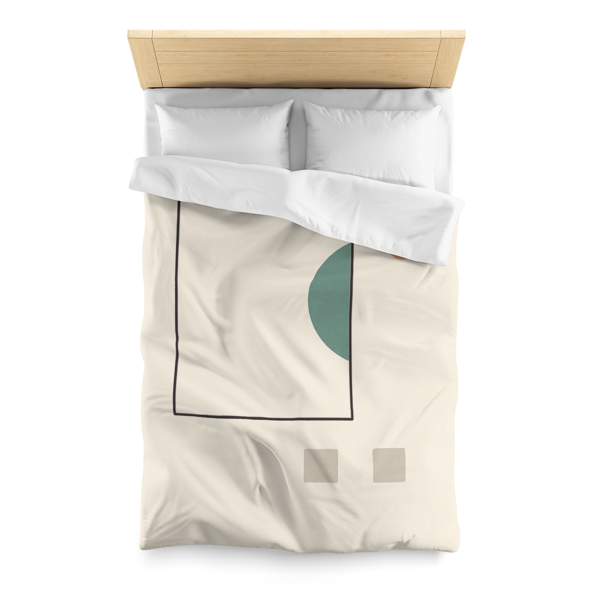 Offset Frame And Crescent Pause custom duvets