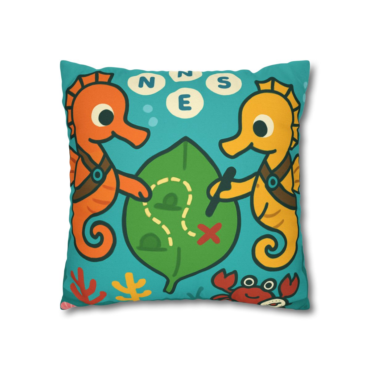 Underwater Map Makers The Seahorse Scouts custom pillow cases