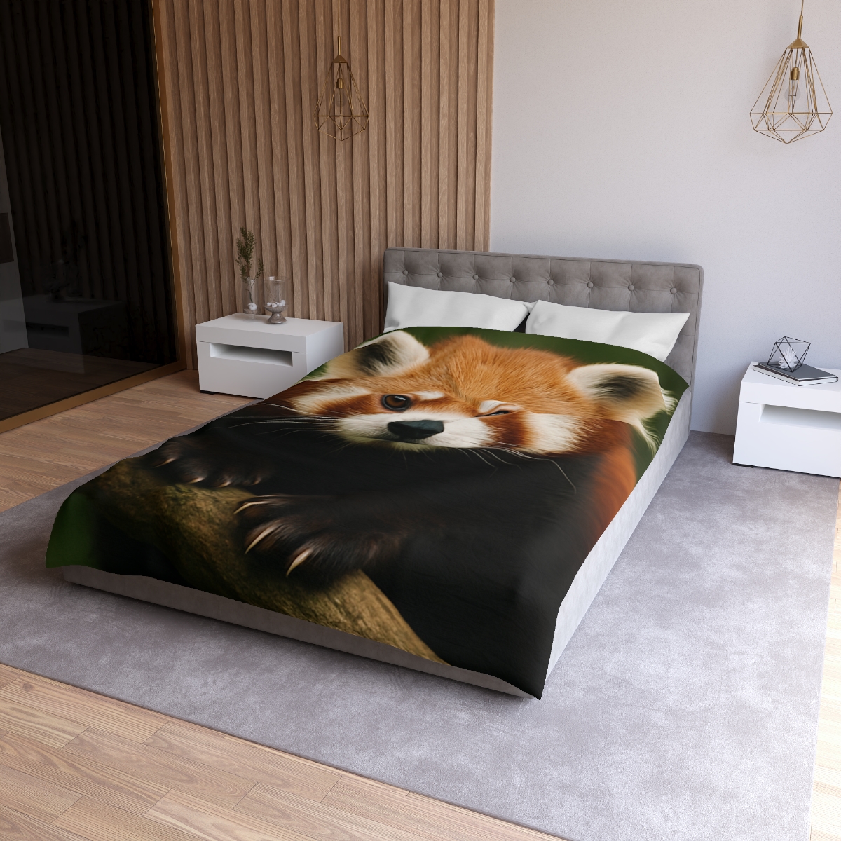 Bamboo Climber Red Panda soft comforter duvets