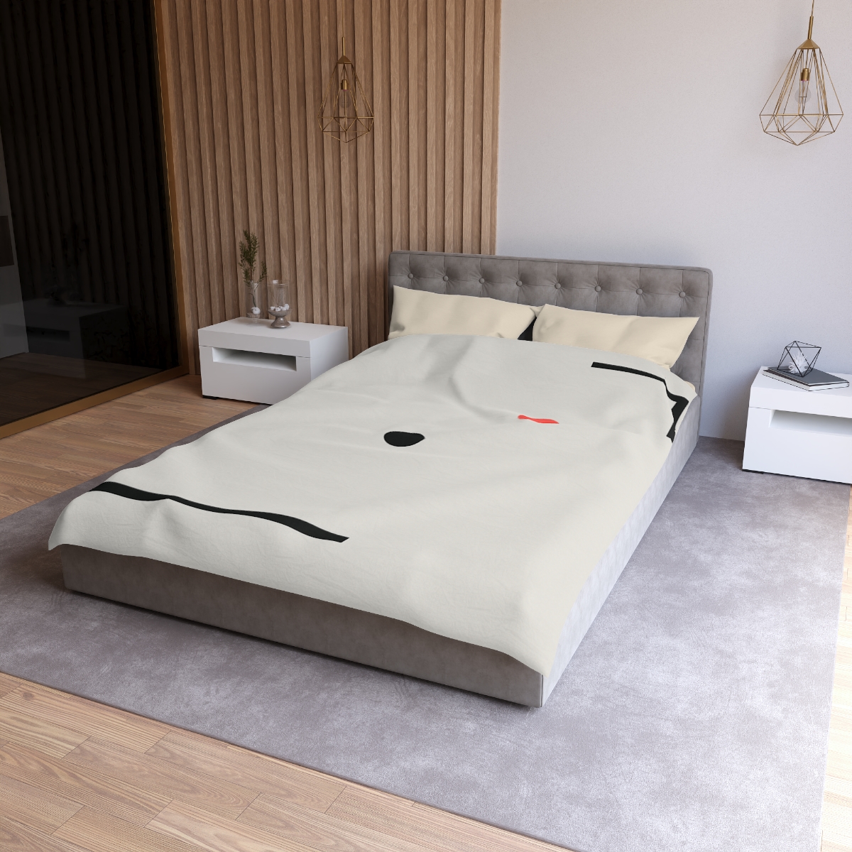 Nested Corner Frames With Two Dots trendy bedroom duvets