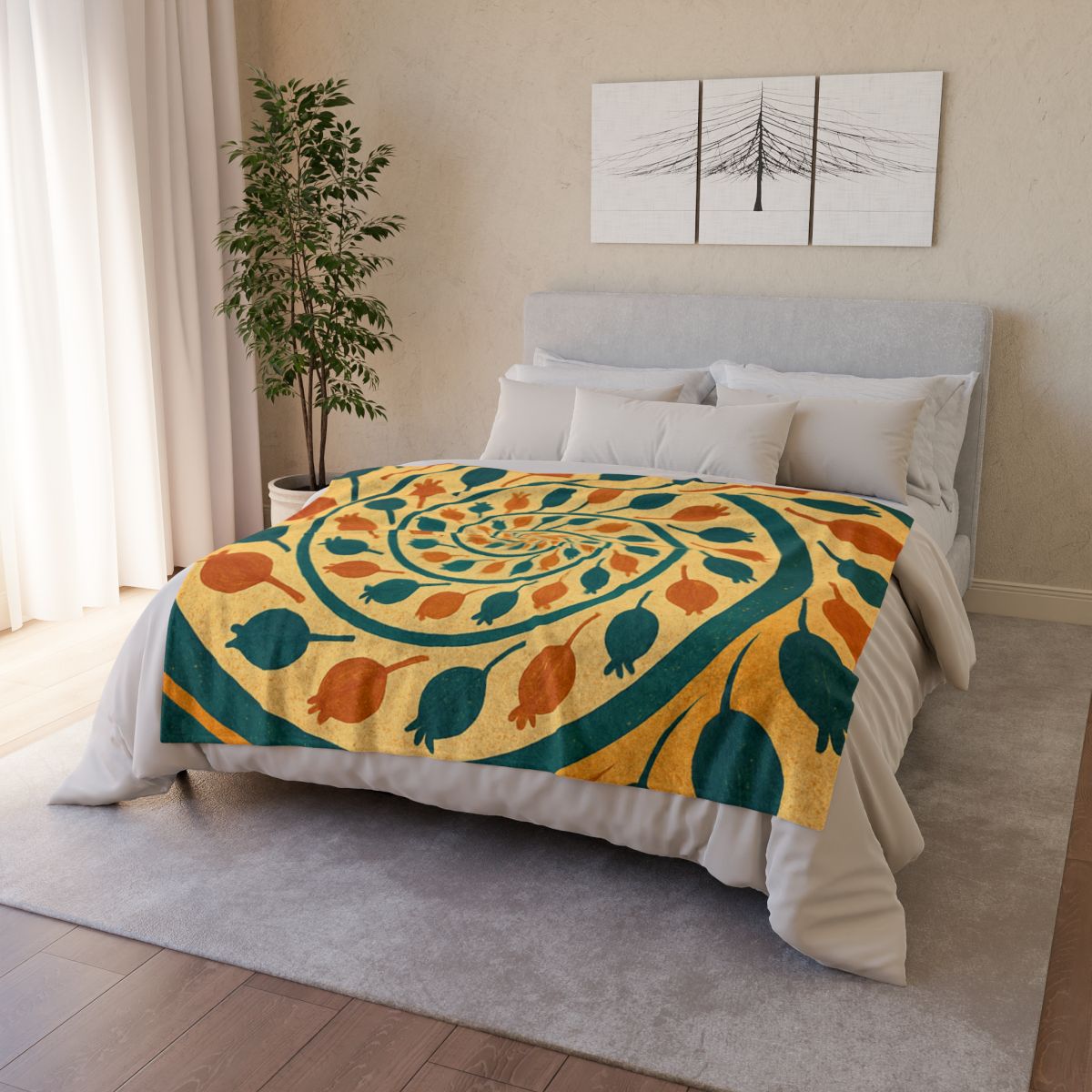 Spiral Seed Chorus decorative home blankets