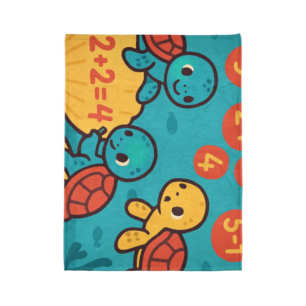Coral Reef Math Turtles warm winter blankets