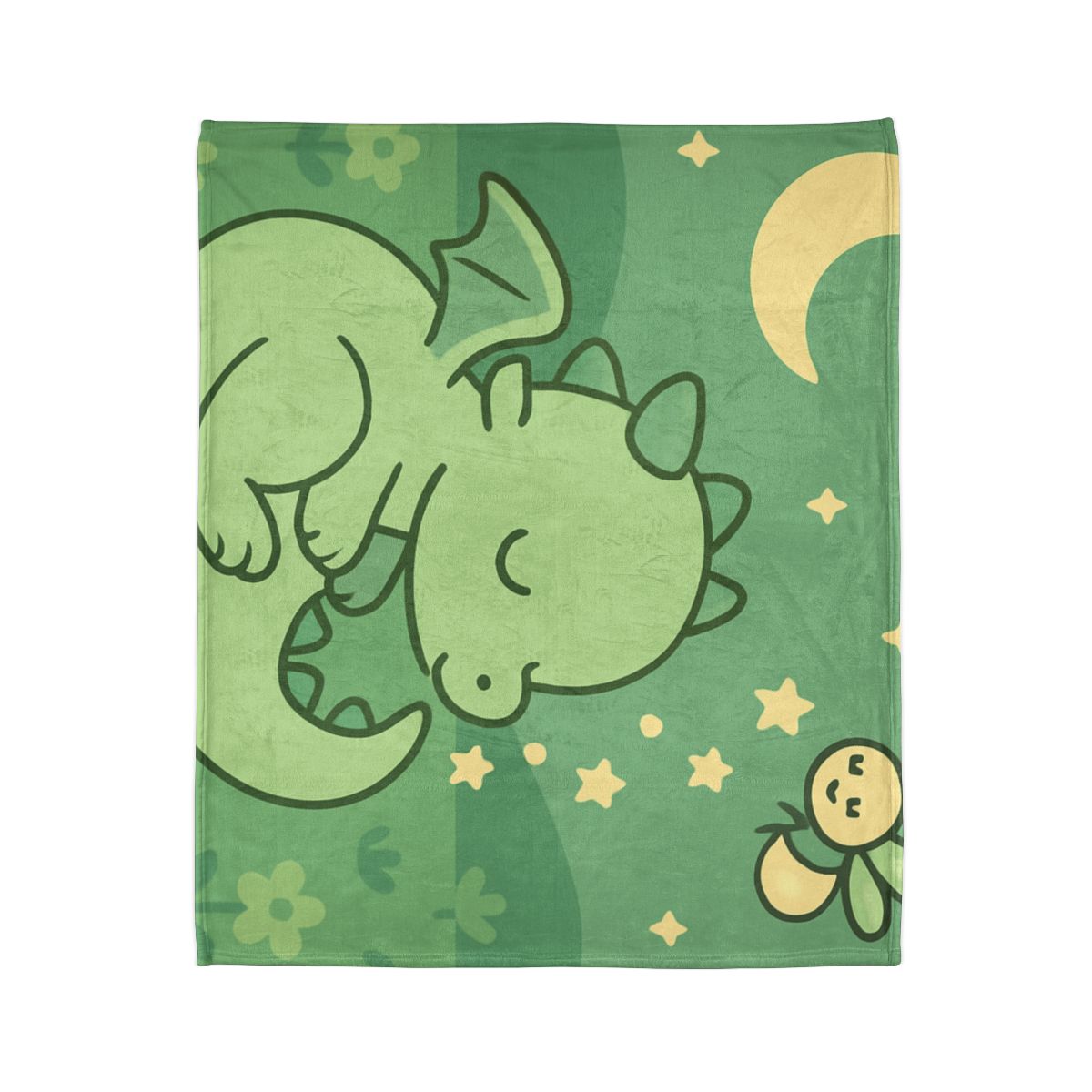 Moonlight Meadow Dragon soft fleece blankets