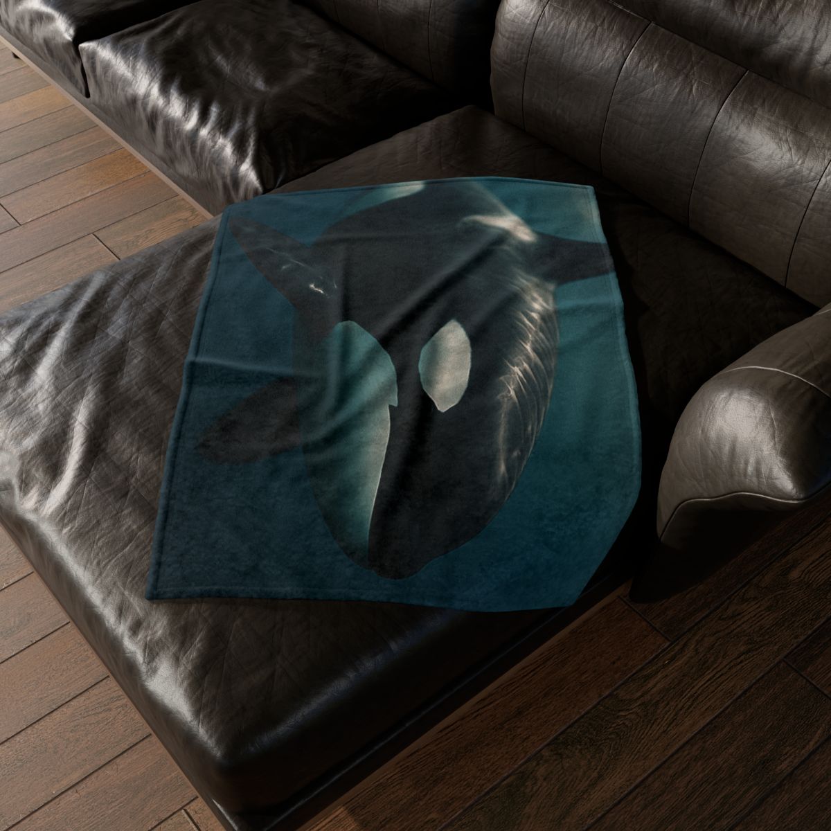 Tidal Shadow Orca designer printed blankets