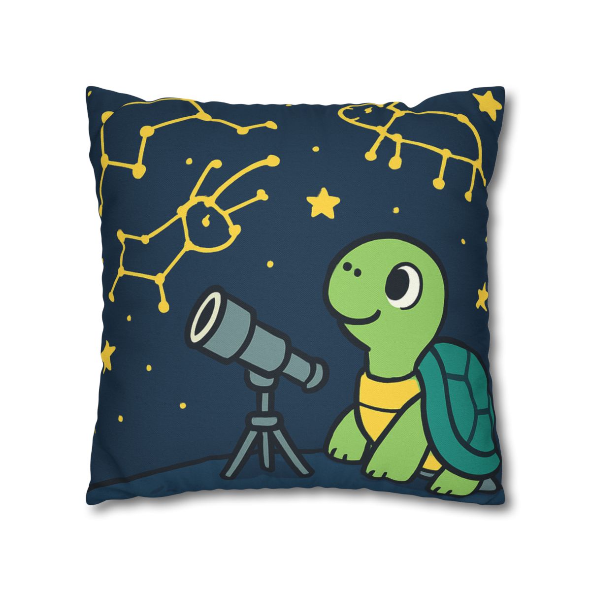 Stargazing Space Turtle trendy patterned pillow cases