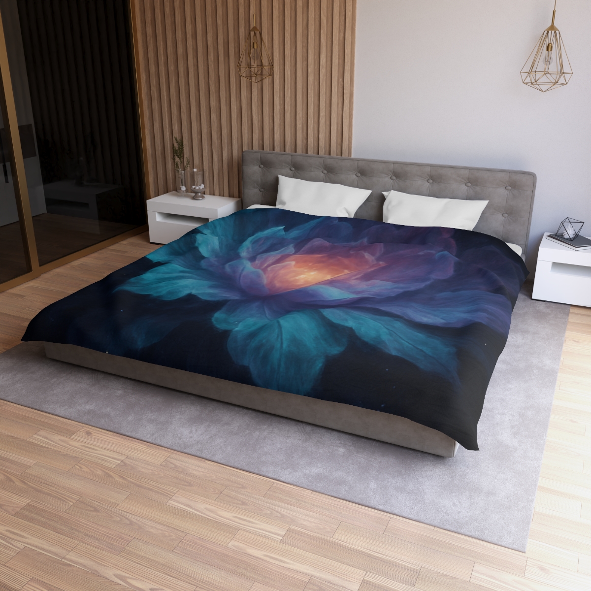Prismatic Void Bloom custom duvets