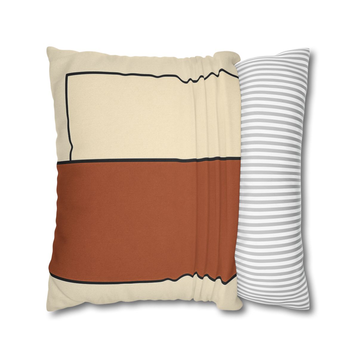 Offset Rectangle Pairing designer print pillow cases