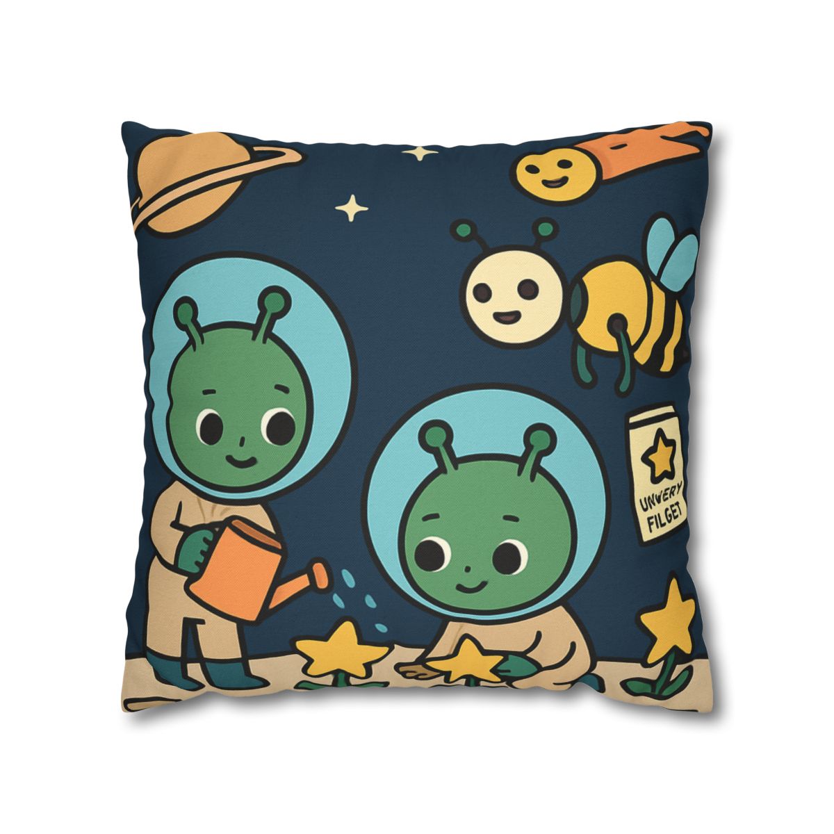 Comet Gardeners On Moon Meadow designer print pillow cases