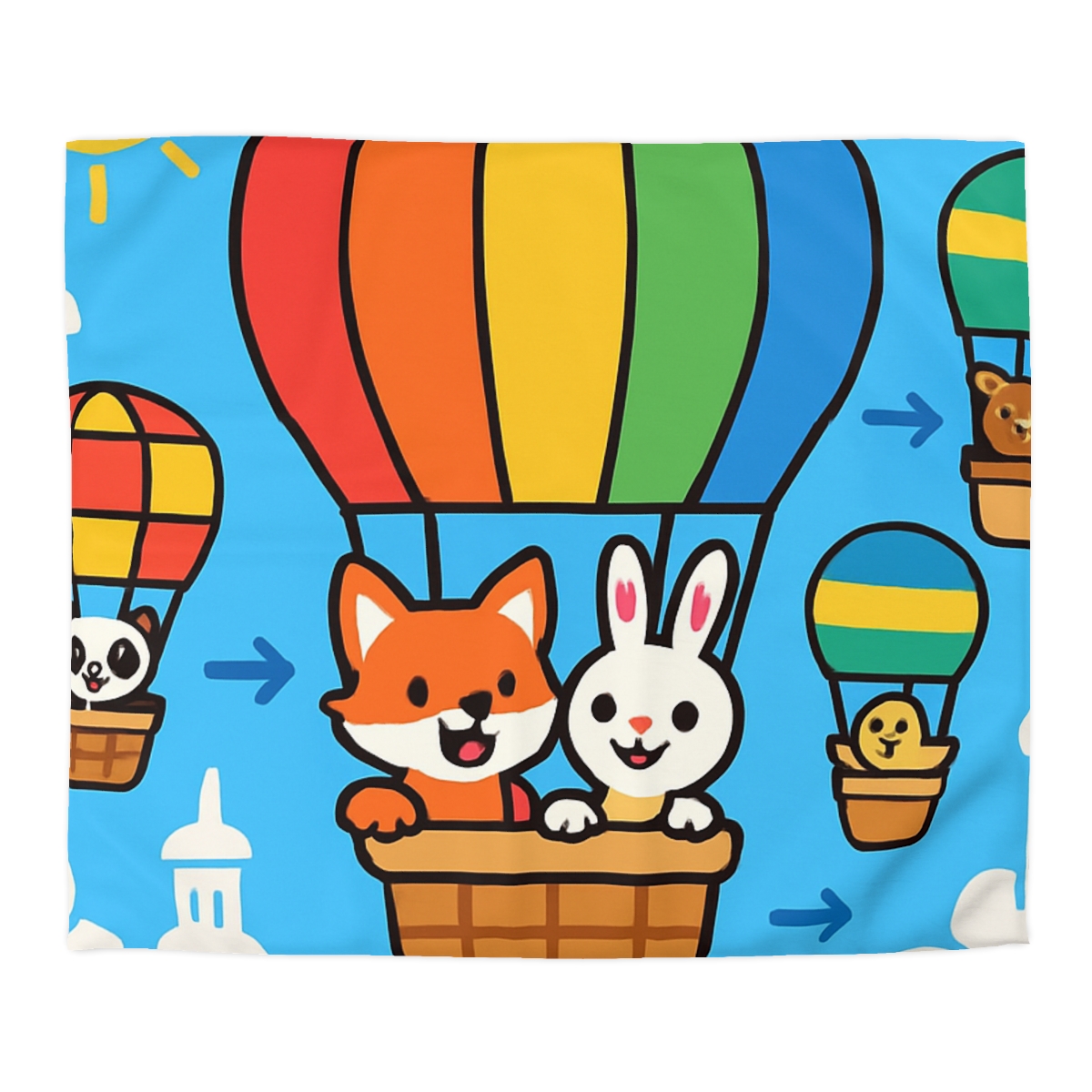 Cloud City Balloon Race warm winter duvets