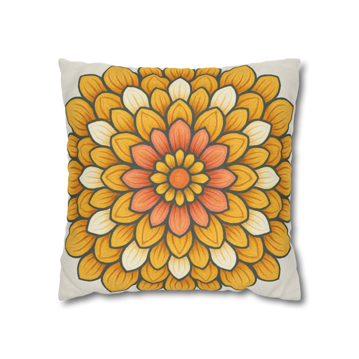 Floret Burst Mandala custom pillow cases