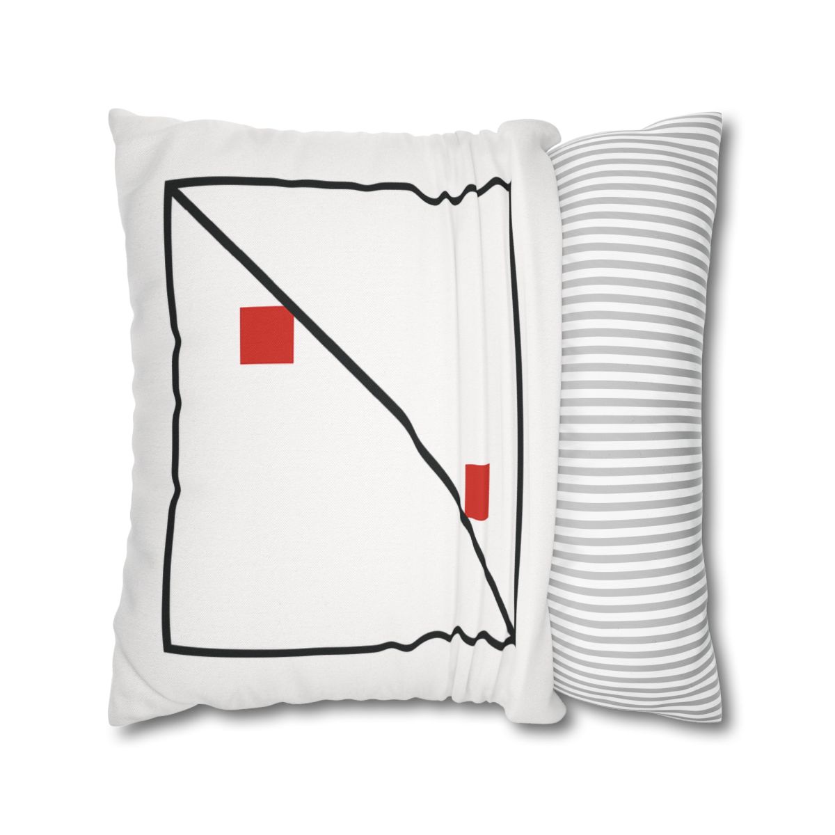 Diagonal Frame Split designer print pillow cases