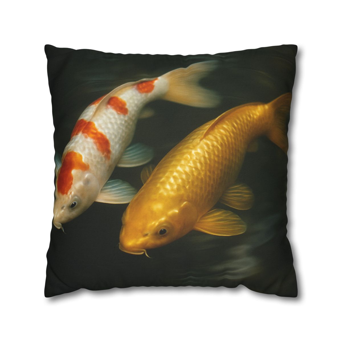 Golden Drift Koi Pair comfortable bedding pillow covers