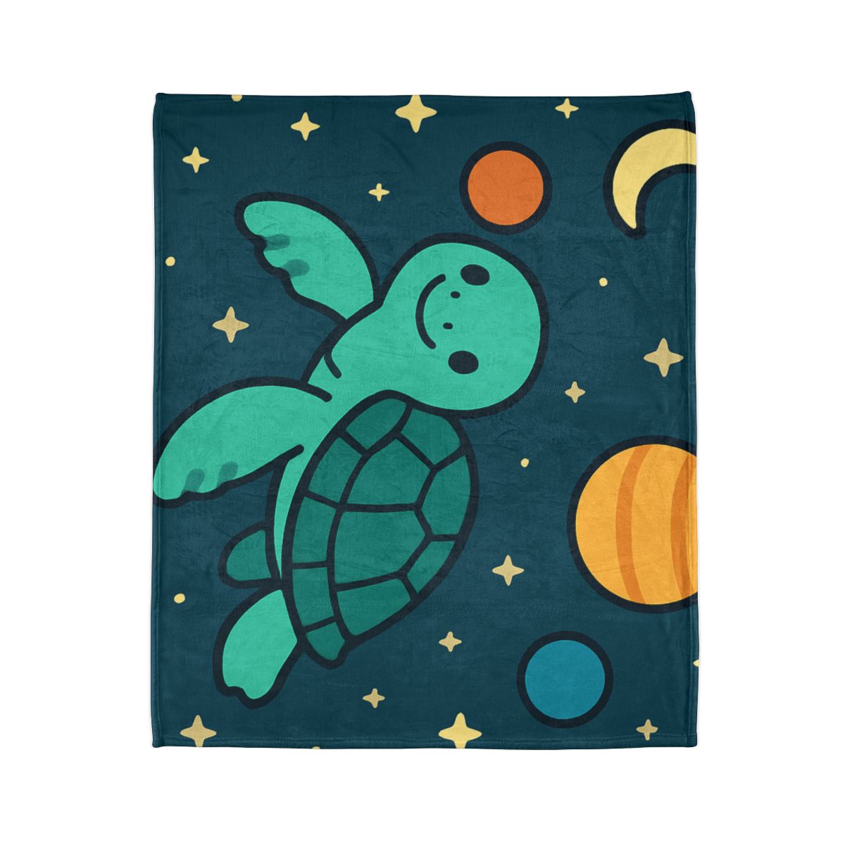 Starlit Space Turtle stylish throw blankets