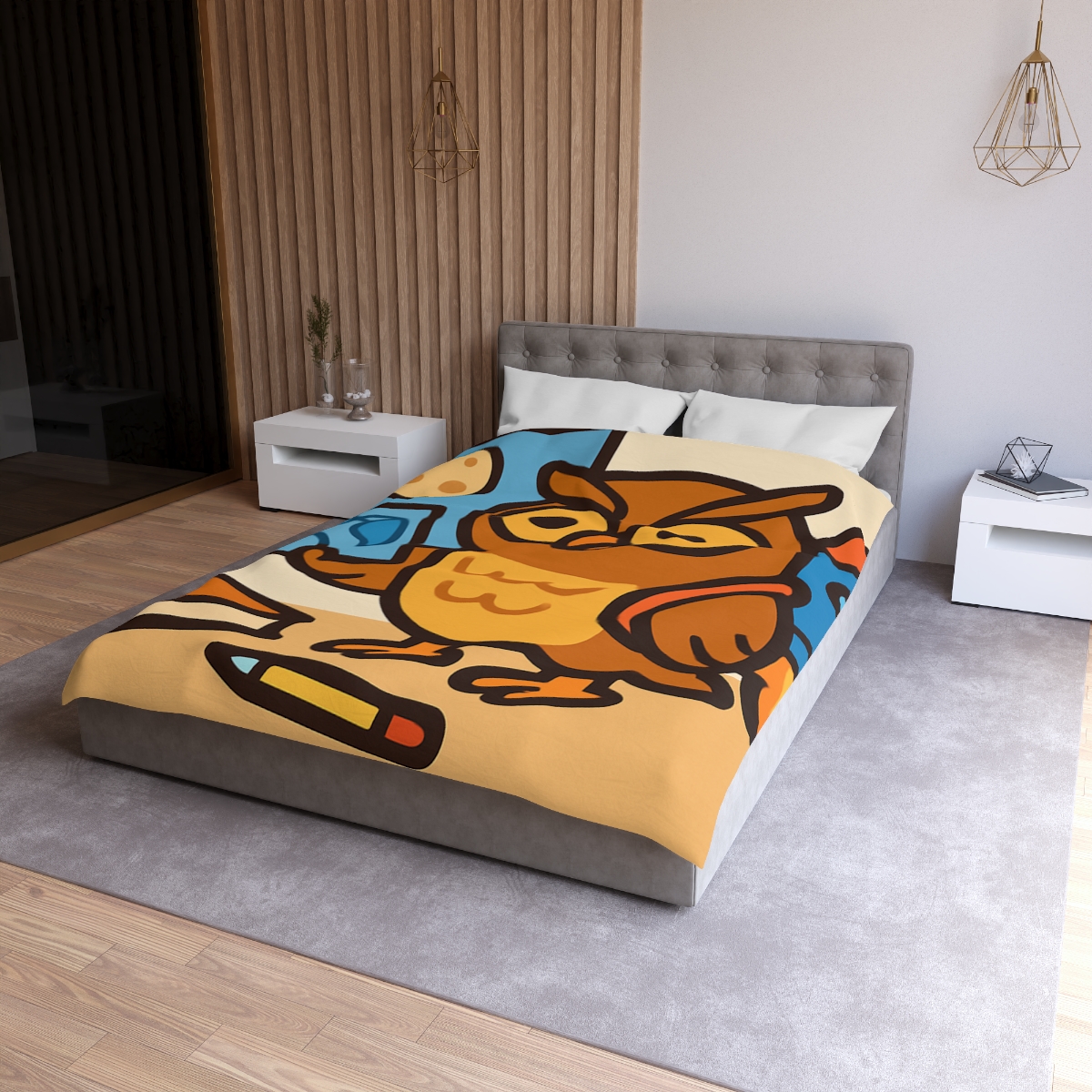 Rocket School Owl custom duvets