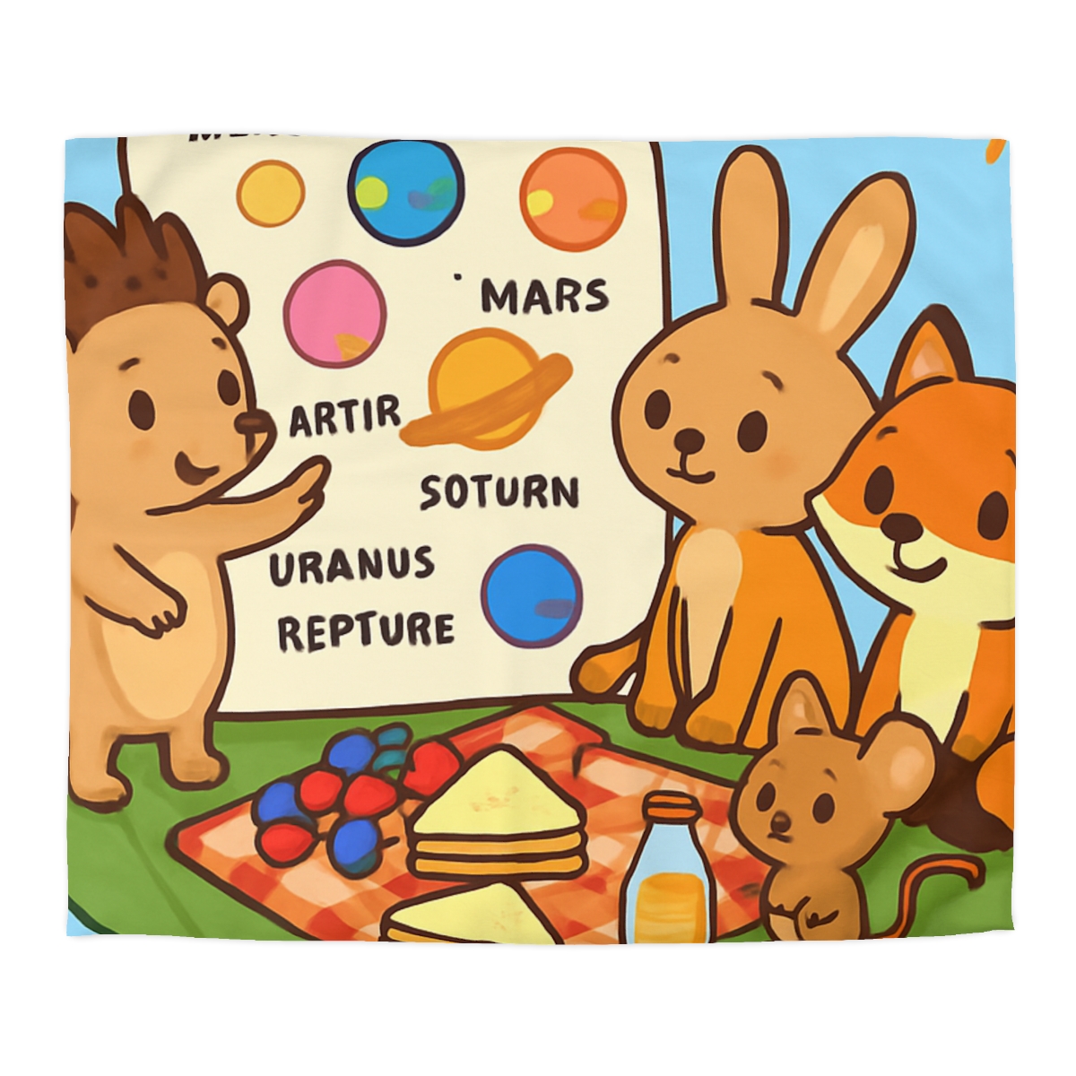 Solar System Picnic On A Floating Leaf stylish duvet covers