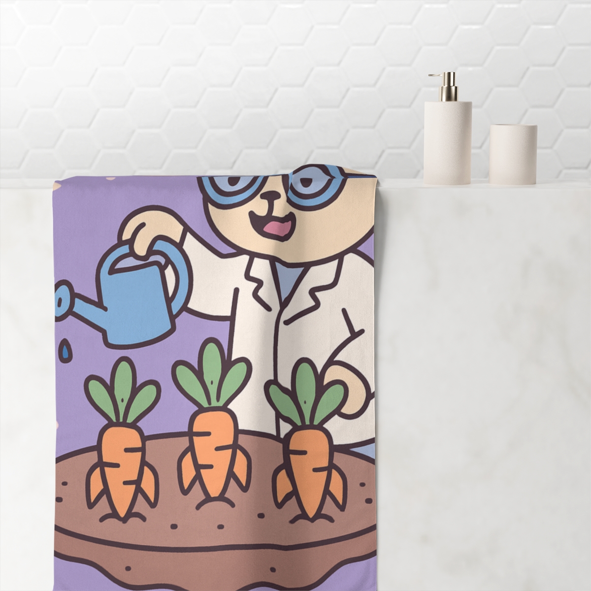Rocket Garden Bunny Lab unique gift towels