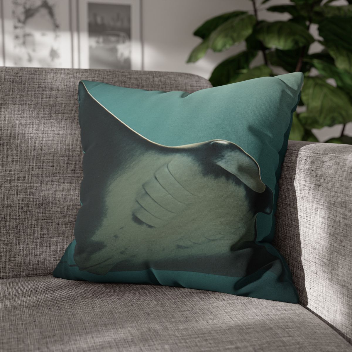Silent Glide Giant Manta Ray personalized pillow covers