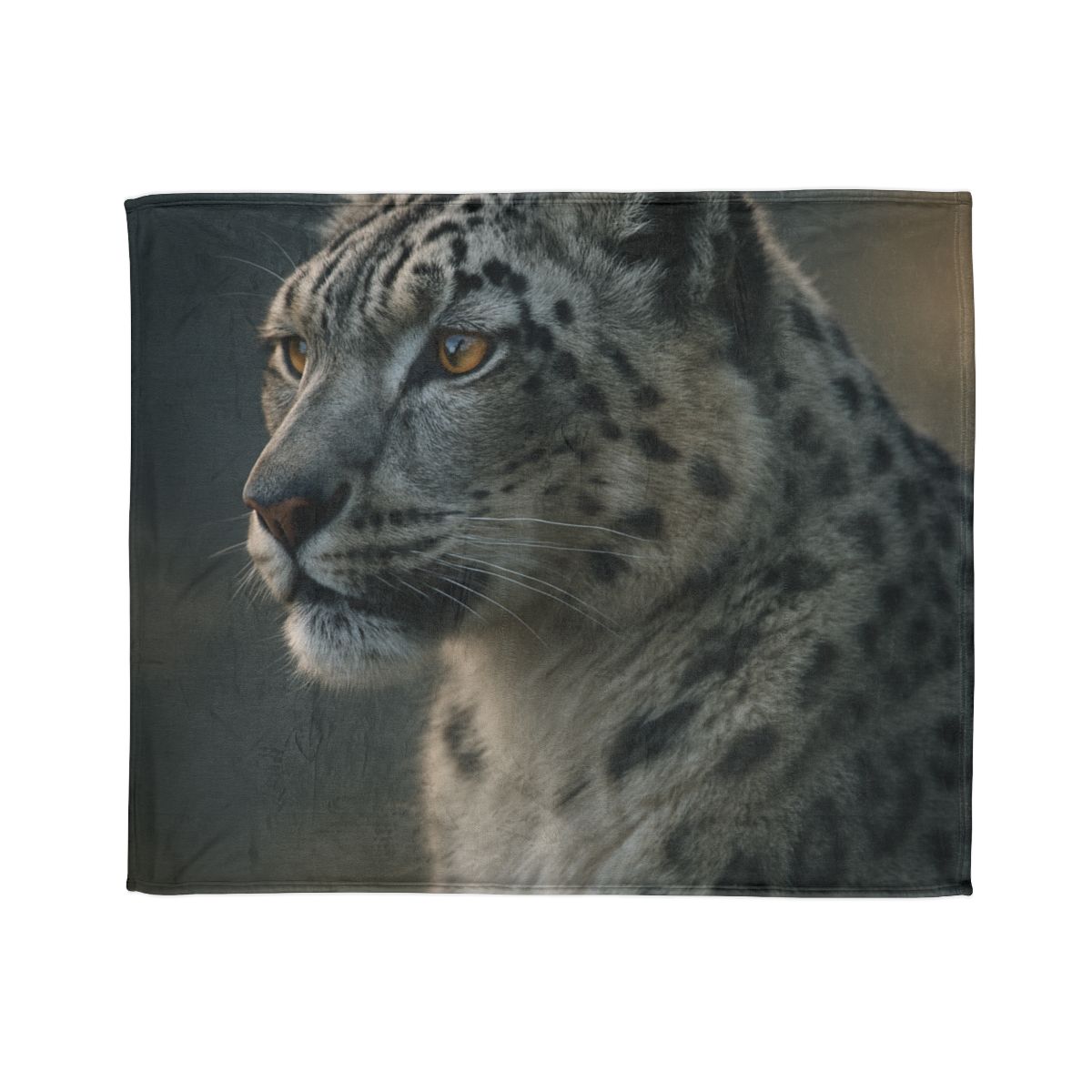 Silent Ember Snow Leopard stylish throw blankets