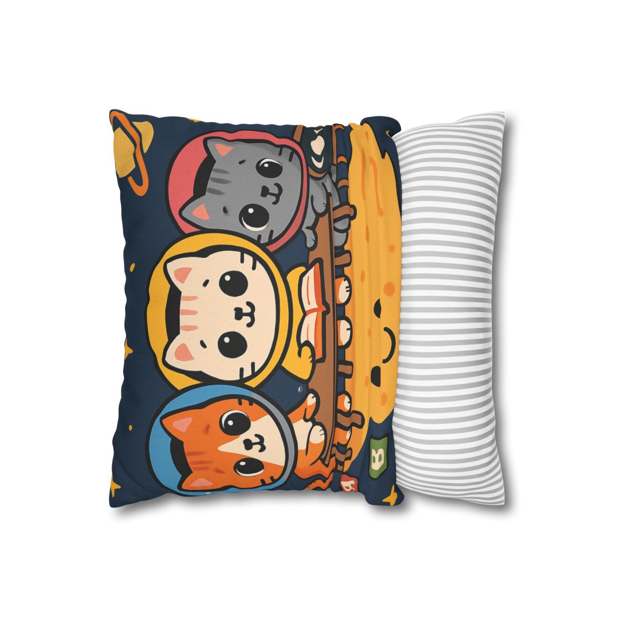 Comet Classroom With Curious Kittens custom pillow cases