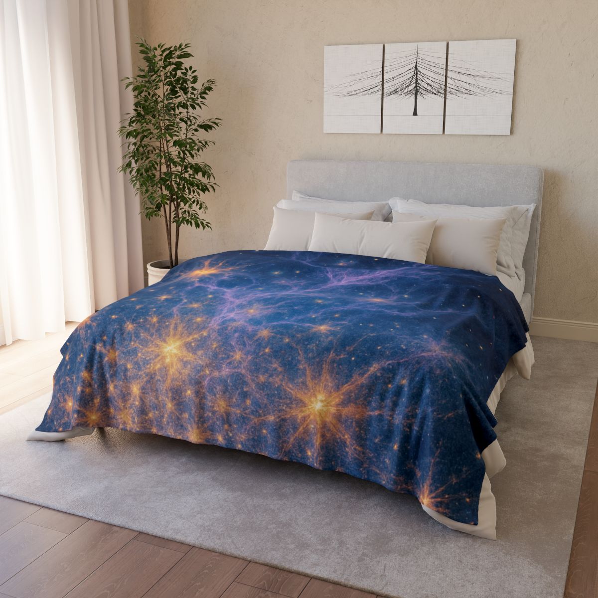 Starburst Lace Field warm winter blankets