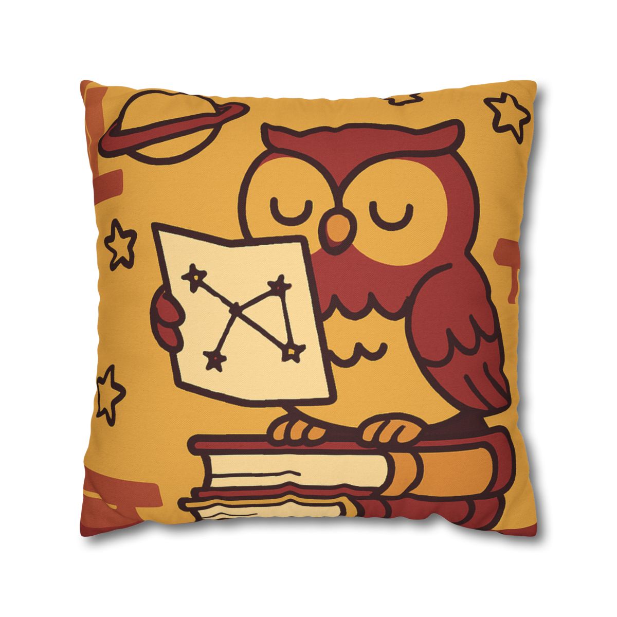 Cosmic Owl Library trendy patterned pillow cases