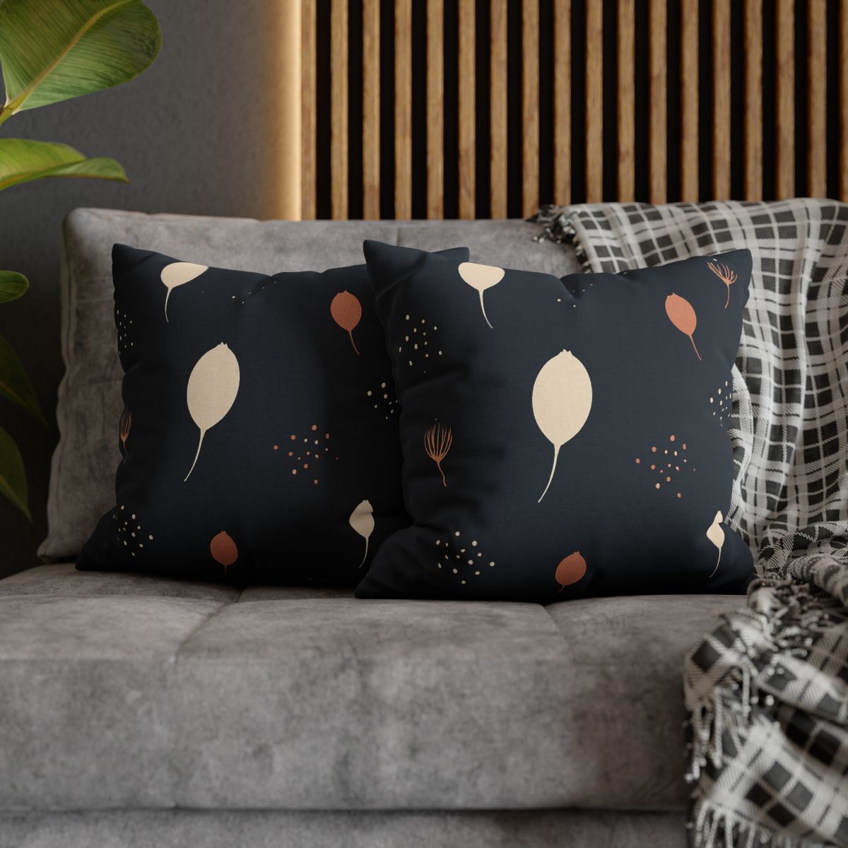 Seed Pod Constellation Scatter designer print pillow cases