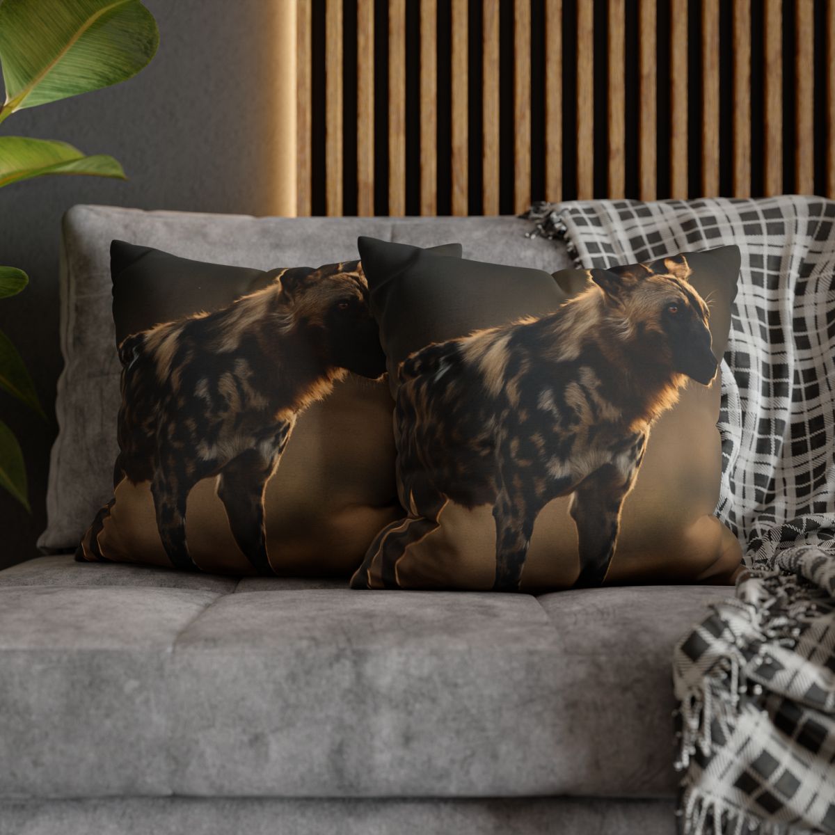 Ember Gaze African Wild Dog custom pillow cases