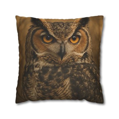 Amber Vigil Great Horned Owl personalized pillow covers