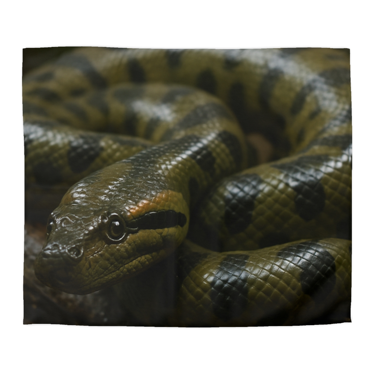 Shadow Coil Green Anaconda personalized bedding duvets