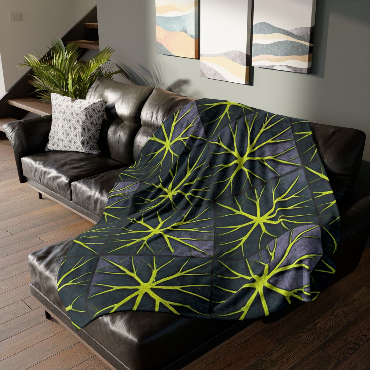 Venation Starburst Mosaic trendy patterned blankets