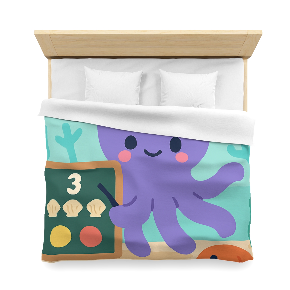 Coral Classroom Octopus duvets for gifts