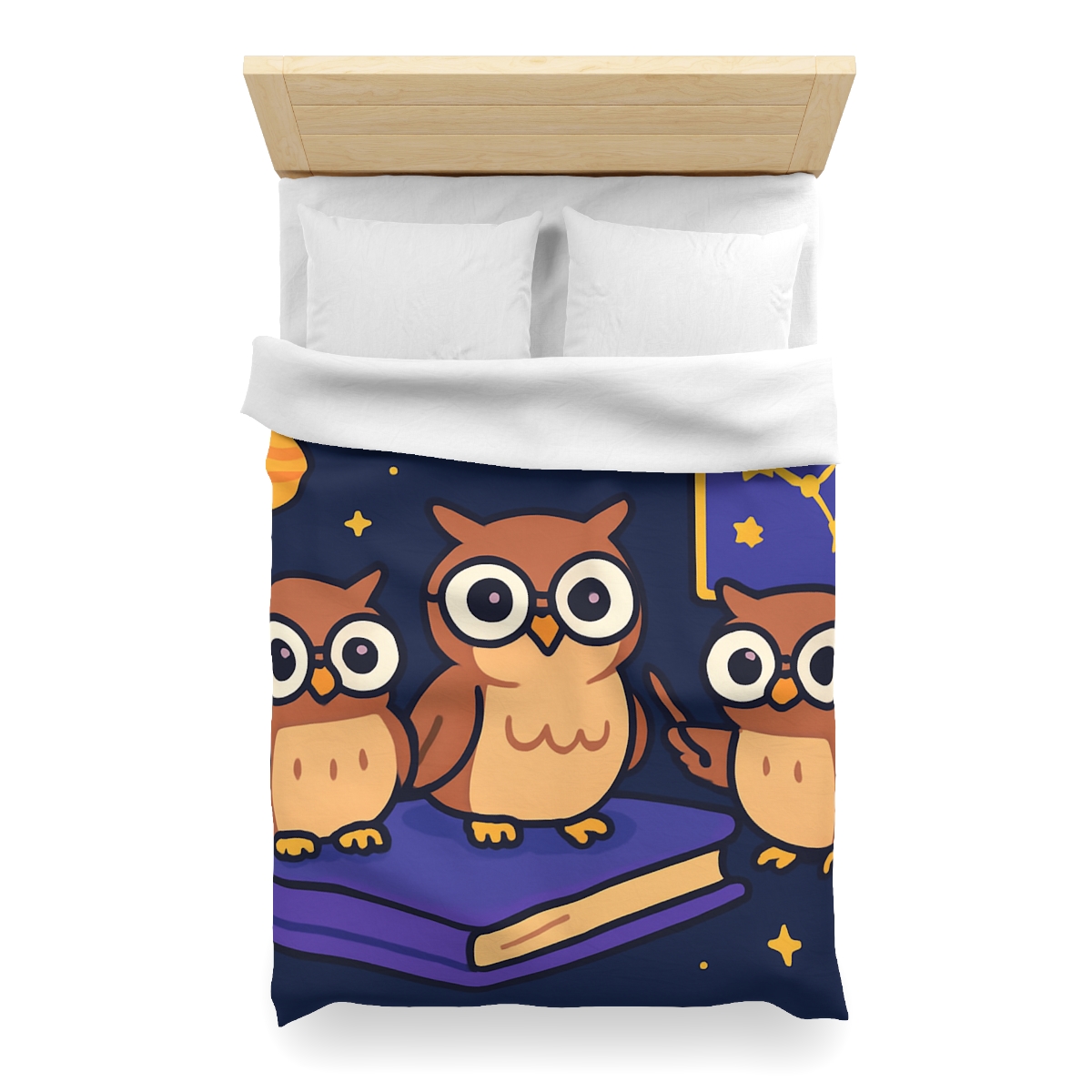 Galaxy Library Of The Wise Owls warm winter duvets