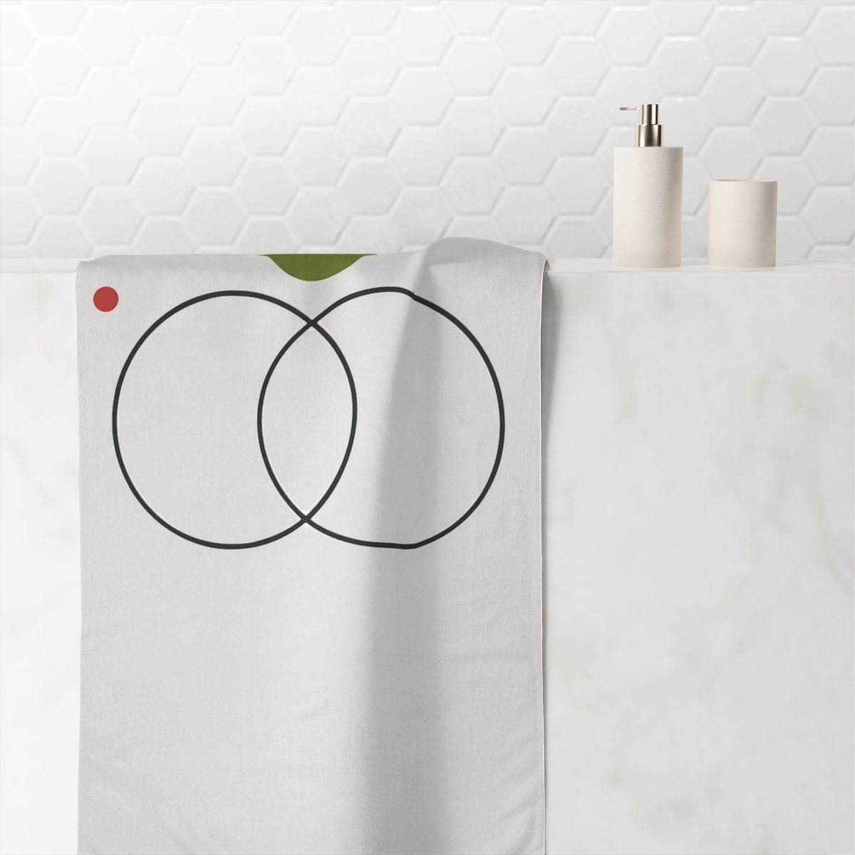 Triad Circles With Shared Tangent soft cotton towels