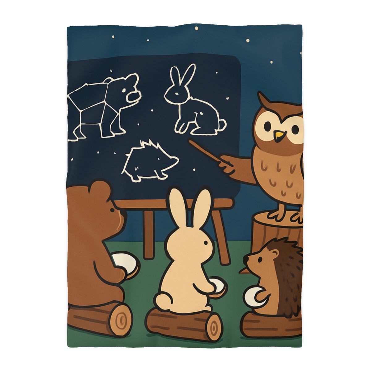 Constellation Classroom Of Forest Animals soft comforter duvets