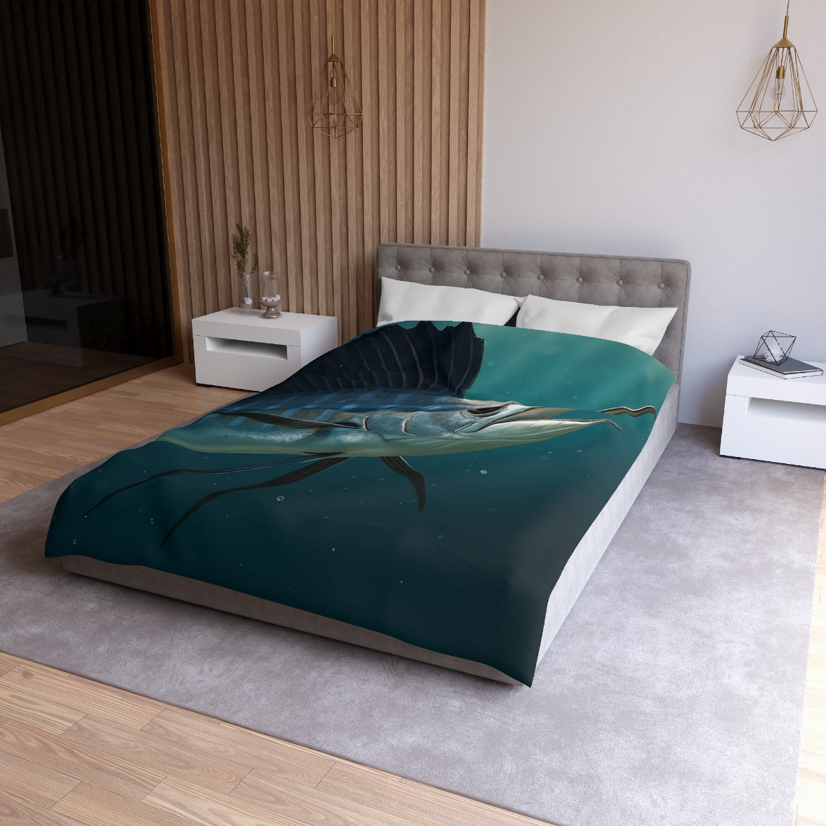 Nebula Flash Sailfish personalized bedding duvets