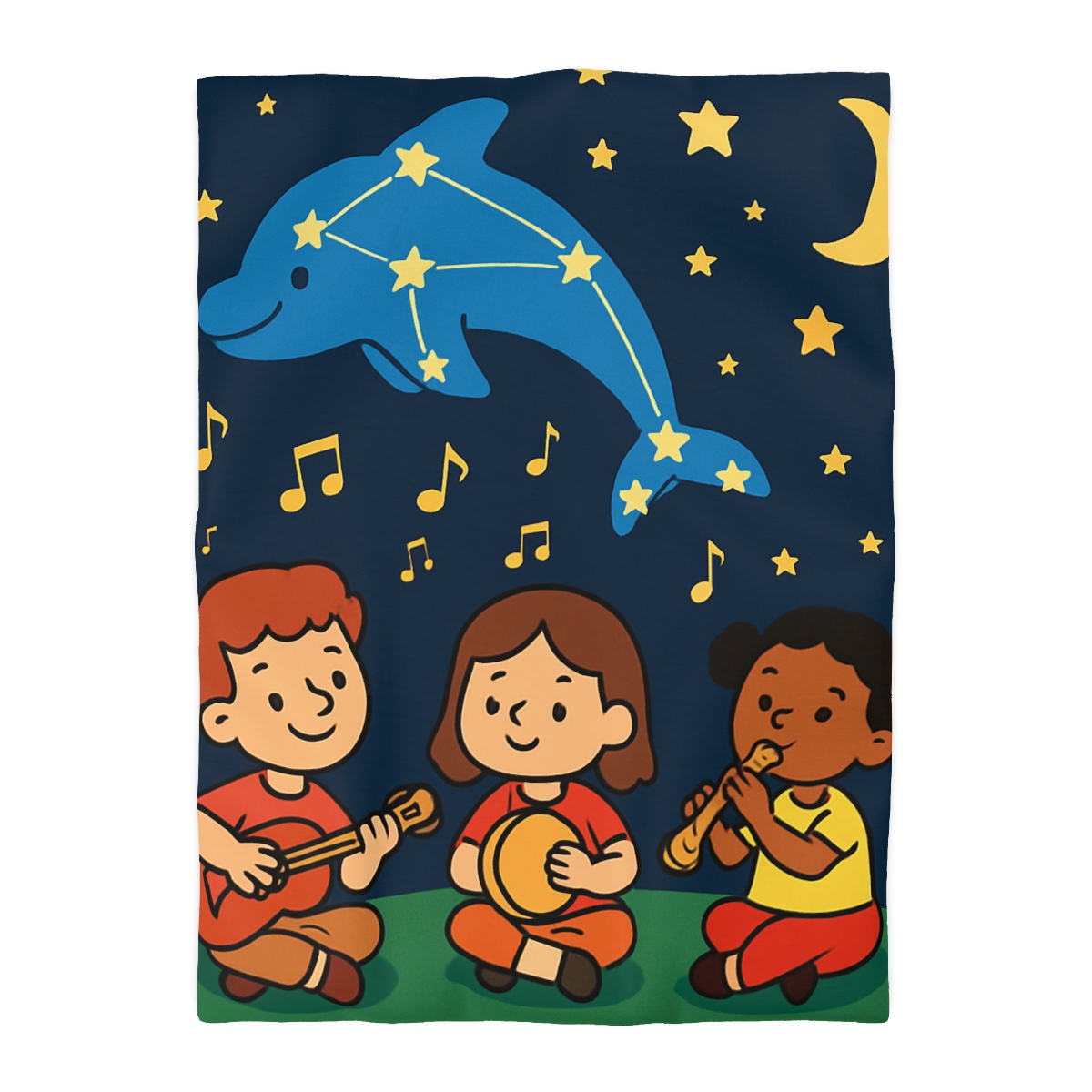 Starlight Orchestra Of The Dolphin Constellation unique patterned duvets