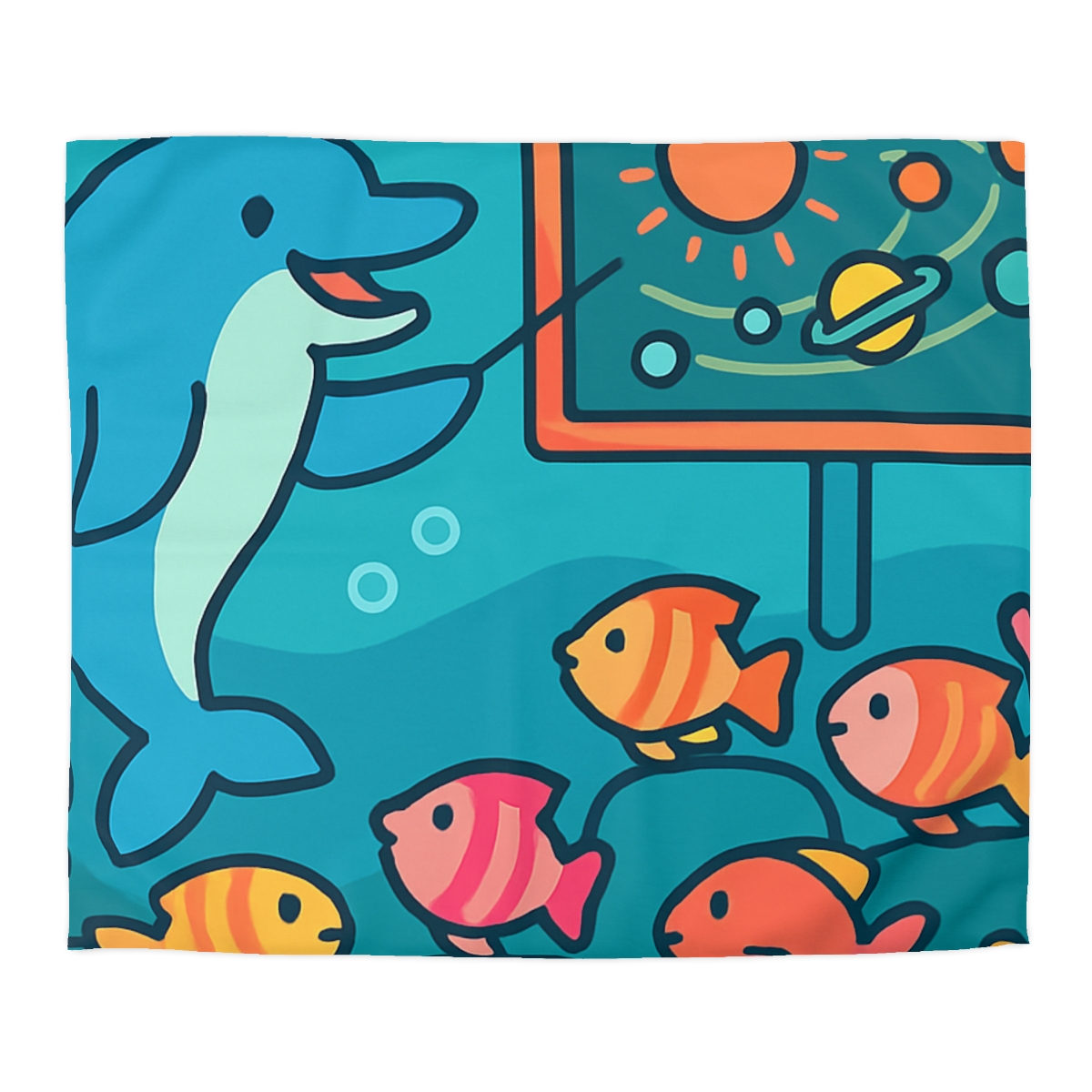 Cosmic Coral Reef Classroom trendy bedroom duvets