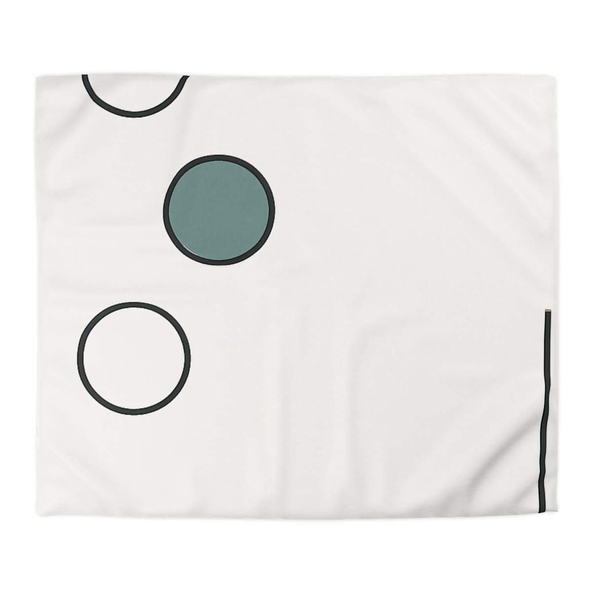 Triad Circles With Corner Frame Pause unique patterned duvets