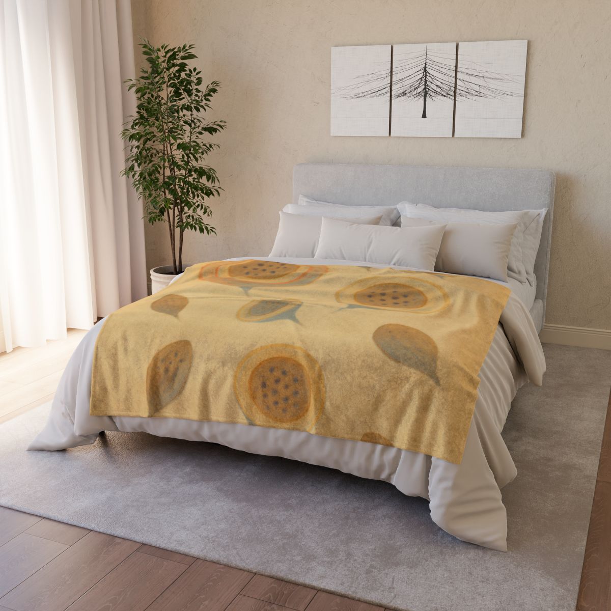 Seed Pod Halo Cluster designer printed blankets