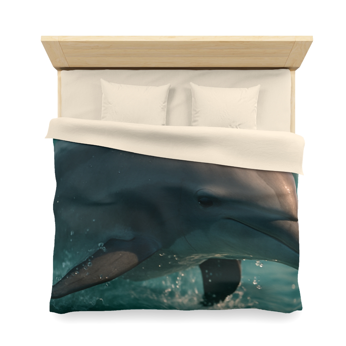 Silver Glide Bottlenose Dolphin personalized bedding duvets