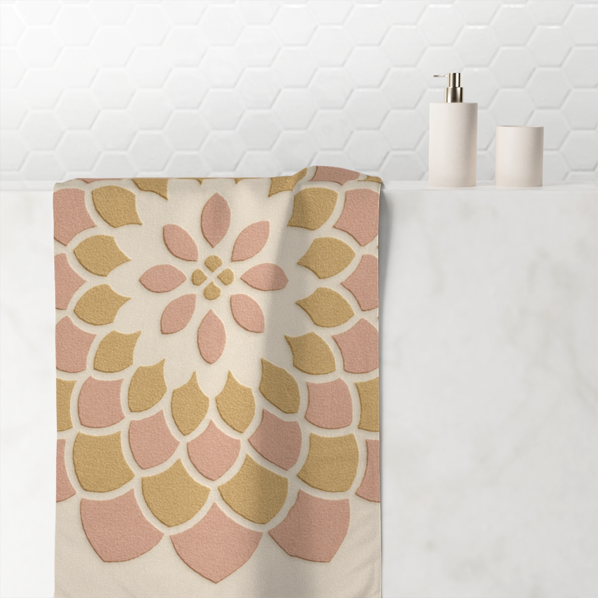 Petal Circuit Mosaic soft cotton towels