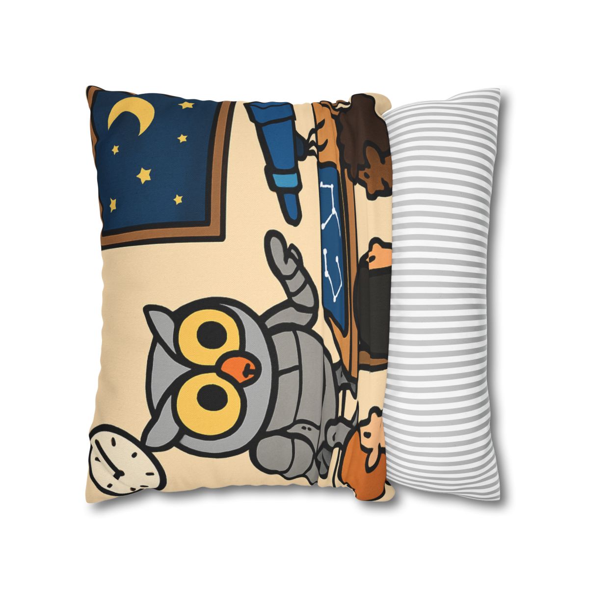 Robot Owl Telescope Workshop personalized pillow covers