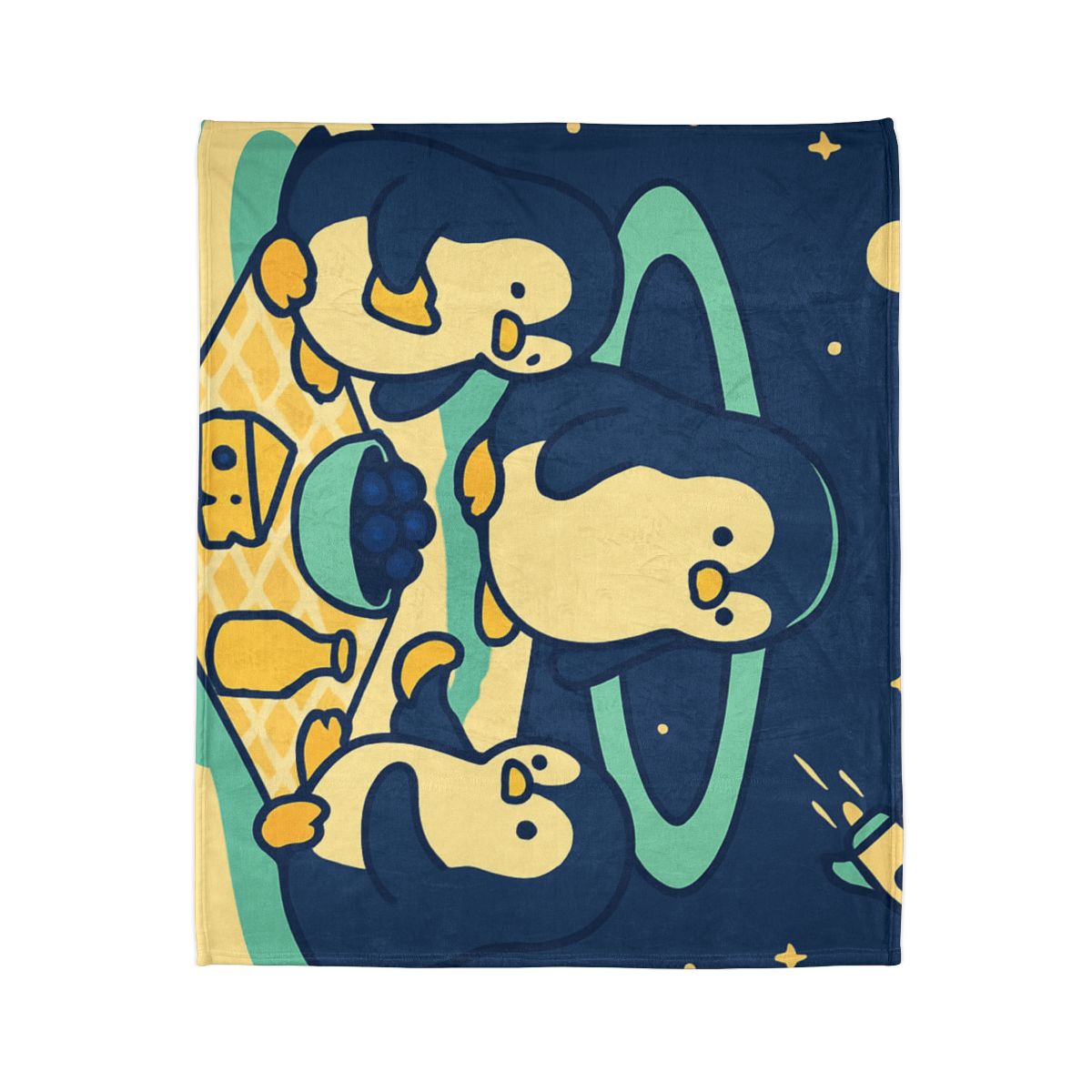 Planet Picnic Penguins soft fleece blankets