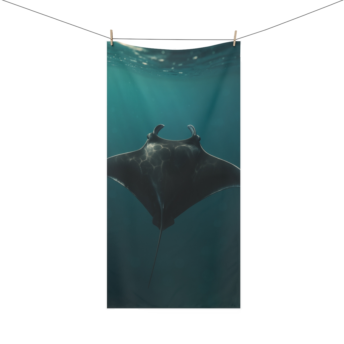 Nebula Glide Manta Ray decorative home towels