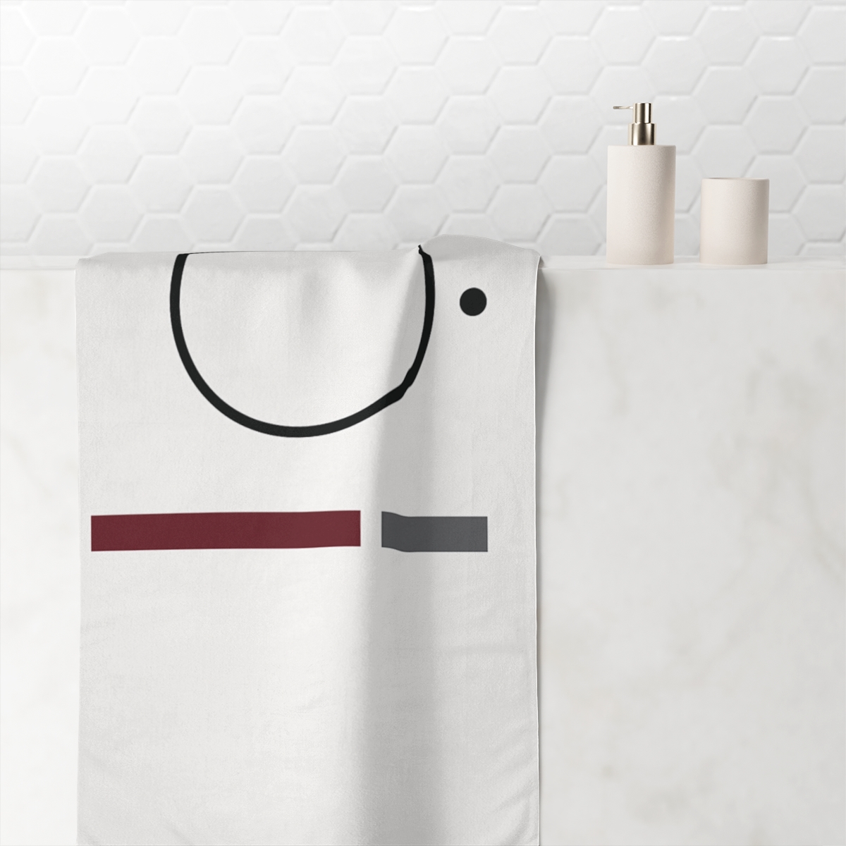 Offset Ring And Bar Dialogue comfortable face towels