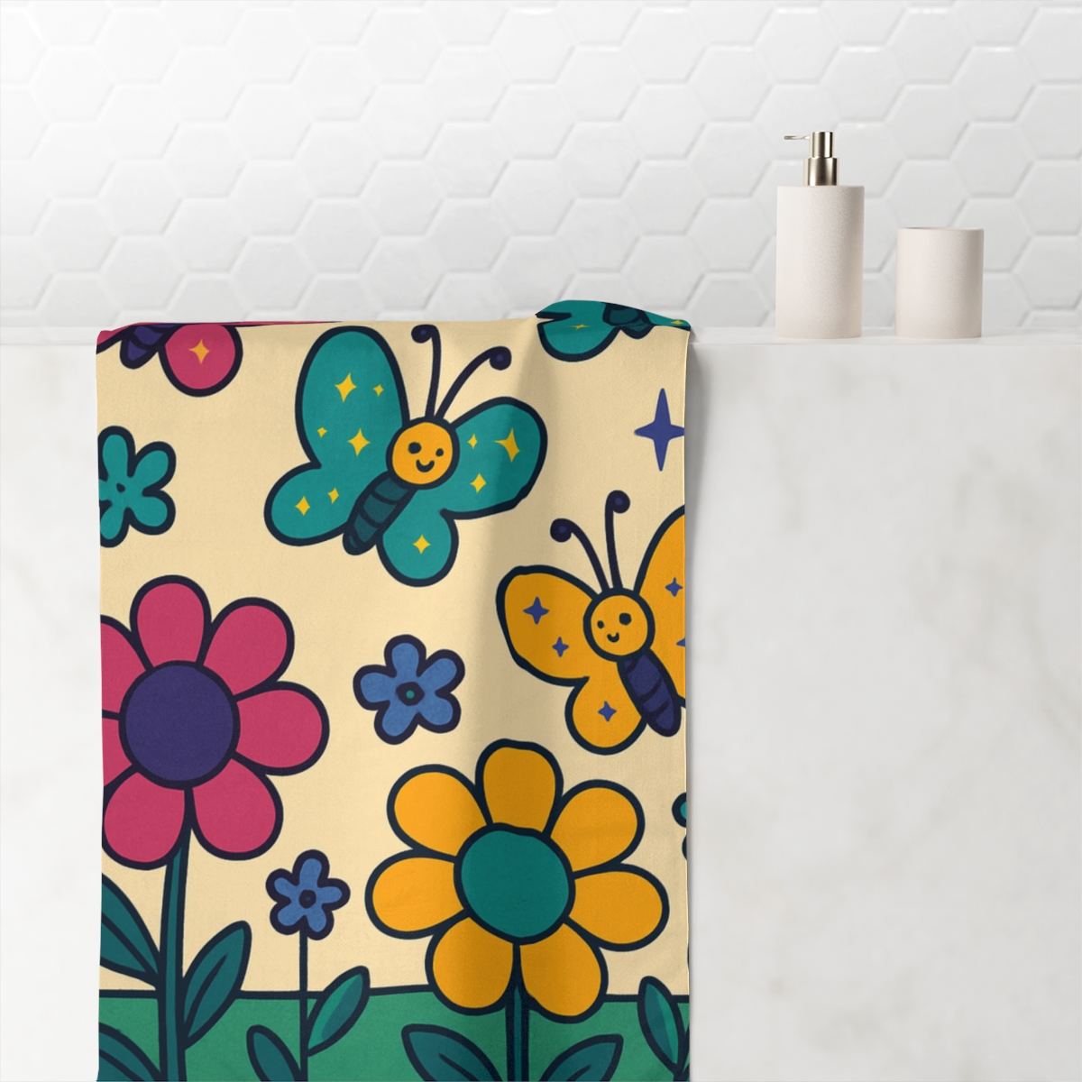 Galaxy Garden Butterflies soft cotton towels
