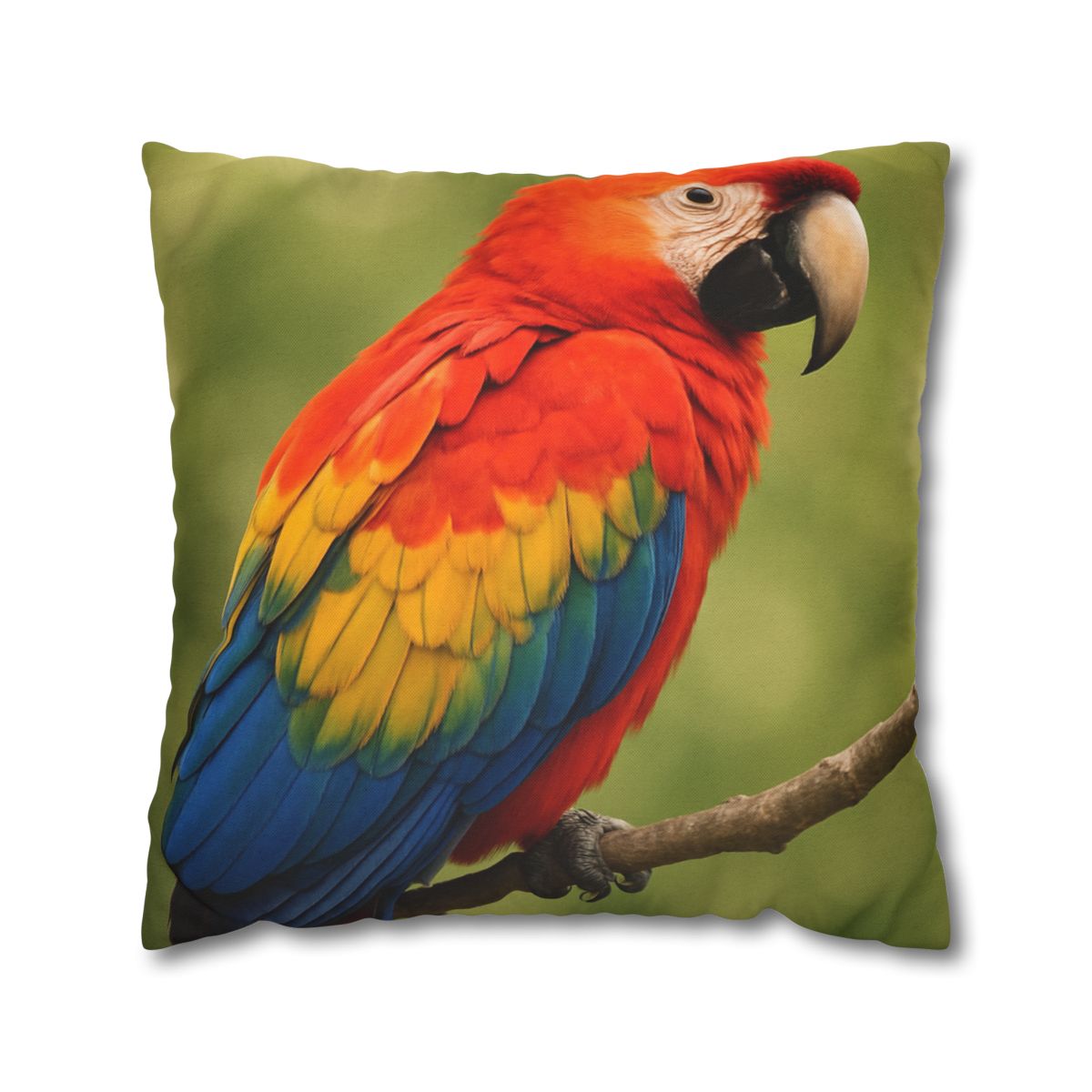 Crimson Cascade Scarlet Macaw designer print pillow cases